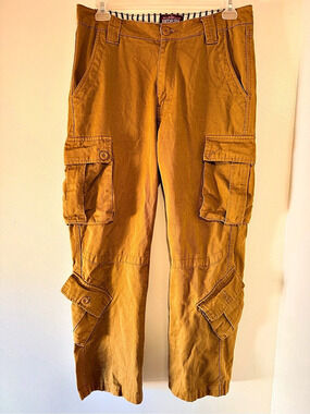 Matchstick Tan/Brown Cargo Pants — Waist 32